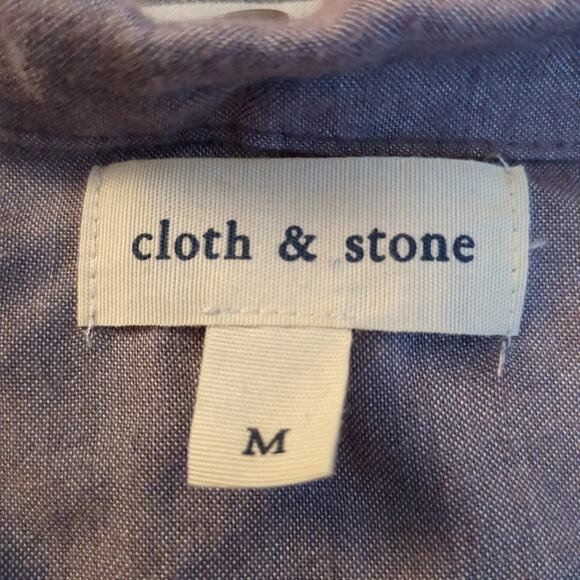 Cloth & Stone Henley Long Sleeve Shirt Top Womens Medium Dusty Lavender Everyday - Picture 2 of 12